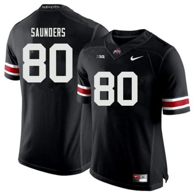 Men's Ohio State Buckeyes #80 C.J. Saunders Black Nike NCAA College Football Jersey Sport BXC7344CG